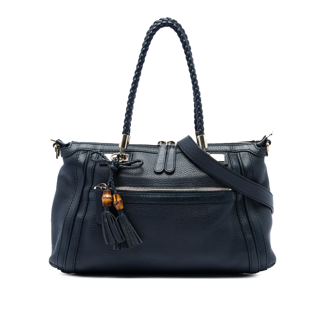 Pre-Loved Gucci Pebbled Calfskin Bella Satchel